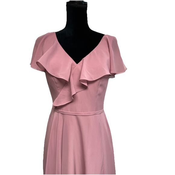 JJ’s House Vintage Mauve Chiffon Dress Sz 10 Mother Of The Bride Bridesmaid NWT - Picture 3 of 13